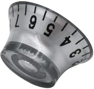 Silver Gibson Top Hat style replacement knob