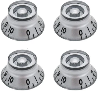 Silver Gibson Top Hat style replacement knob