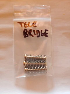 Chrome Telecaster Bridge Pickup Screws and Springs – Set of 3