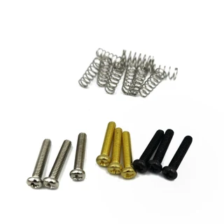 Chrome Telecaster Bridge Pickup Screws and Springs – Set of 3