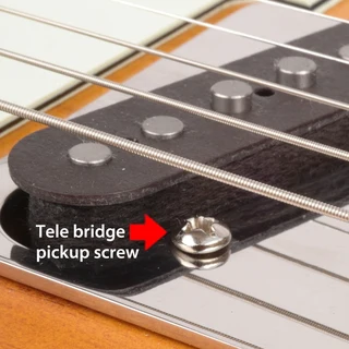 Black Telecaster Bridge Pickup Screws and Springs – Set of 3