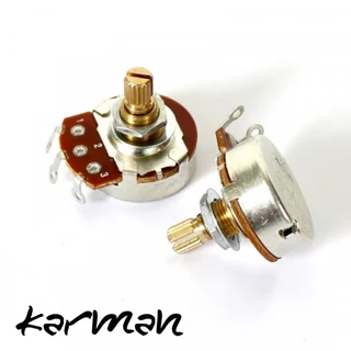 Karman Audio A500K 15mm Brass Shaft (split) Full Size Potentiometer