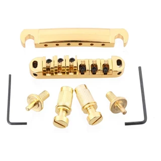 Tune-o-matic Bridge Complete with Roller Saddles (Gold)