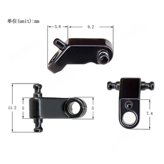 USA Modern type Black Guitar Roller String Retainer (Single)