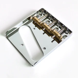 Vintage Ashtray Style Telecaster Guitar Bridge with 3 Brass Saddles