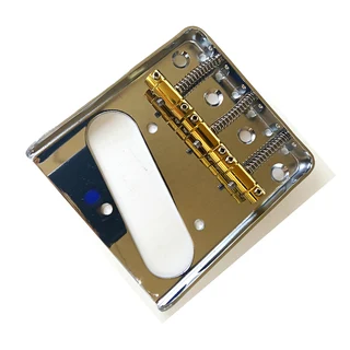 Vintage Ashtray Style Telecaster Guitar Bridge with 3 Brass Saddles