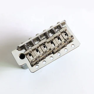 Vintage Strat Full Size Block 54mm String Spacing Tremolo Chrome Bridge Complete – 6 point