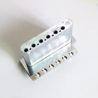 Vintage Strat Full Size Block 54mm String Spacing Tremolo Chrome Bridge Complete – 6 point