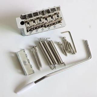 Vintage Strat Full Size Block 54mm String Spacing Tremolo Chrome Bridge Complete – 6 point