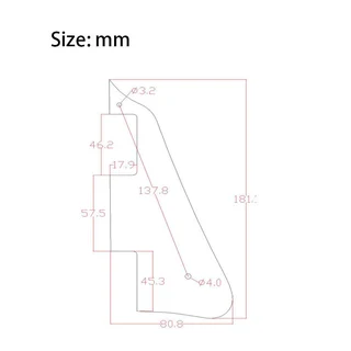 Vintage White Pearloid Les Paul Pickguard 3ply