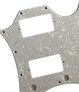 Vintage White Pearloid Full size SG guitar pickguard