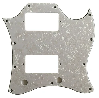 Vintage White Pearloid Full size SG guitar pickguard