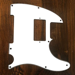 White 3ply Humbucker Tele Style Pickguard