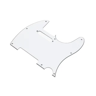 White 3ply Standard Tele Style Pickguard