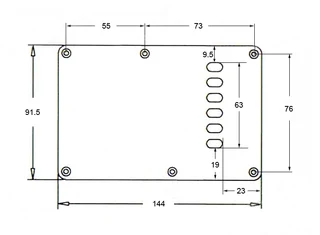 White Guitar Tremolo Cavity Cover with 6 Individual String Holes