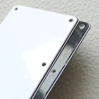 White Guitar Tremolo Cavity Cover with 6 Individual String Holes