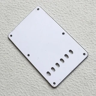 White Guitar Tremolo Cavity Cover with 6 Individual String Holes