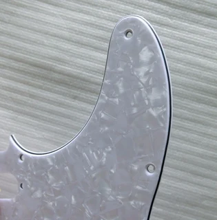White Pearloid 3ply Standard Tele Style Pickguard