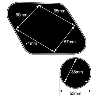 Black Les Paul Back Switch Cavity Cover Plate