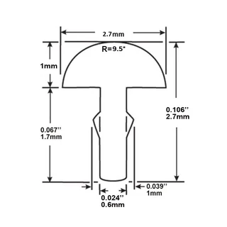 12″ Radius 2.9mm Pre-cut Nickel silver guitar fret wire set of 24 (45mm – 58mm length)