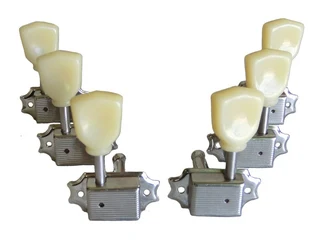 Nickel & Vintage White Tuner Set - 3R3L