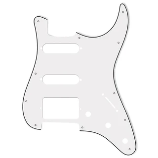H/S/S/ White 3ply Strat Style Pickguard