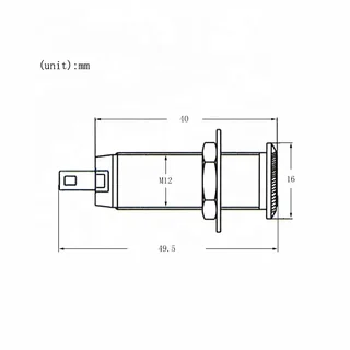 1/4” (6.35mm) Output Barrel Jack Chrome