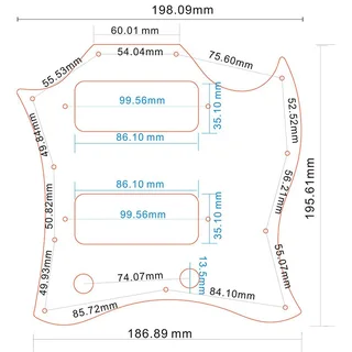 Black Full size P90 SG guitar pickguard