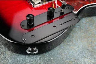 Black Telecaster Control plate (32mm wide 9mm Pot holes)