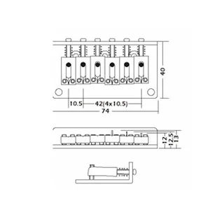 Strat 2-Point Fixed Bridge - Gold