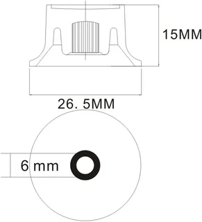 Gold Top Hat Gibson style replacement knob (Single)