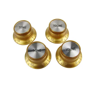 Gold Top Hat Gibson style replacement knob set – 2 Volume, 2 Tone