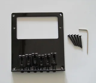 Humbucker rout Telecaster Guitar Bridge with 6 Saddles – Black