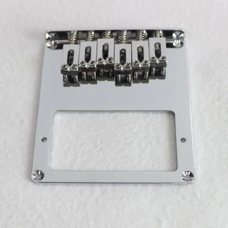 Humbucker rout Telecaster Guitar Bridge with 6 Saddles – Chrome