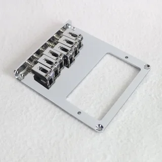 Humbucker rout Telecaster Guitar Bridge with 6 Saddles – Chrome