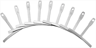 Set of 9 Radius Gauges for Guitar Fretboards