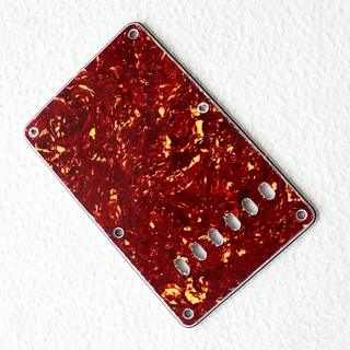 Red Tortoiseshell Guitar Rear Tremolo Cavity Cover with 6 Individual String Holes