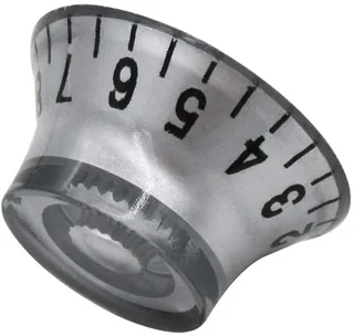 Silver Gibson Top Hat style replacement knob