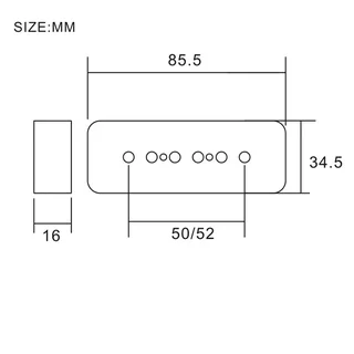P90 Guitar Pickup Cover - Soapbar Style  (Single)