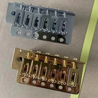 Black Modern Strat 6 point Tremolo Bridge Complete – 52.5mm spacing Full size block