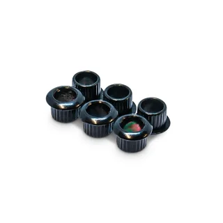 Black Push-fit Guitar Bushings for 8mm Tuner Holes (6.2mm internal Diameter) set of 6