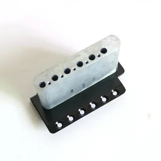 Black Vintage 6 point Strat Full Size Block Tremolo Bridge Complete – 54mm String Spacing