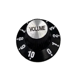 Single Volume Knob - Black Fender style Witch Hat