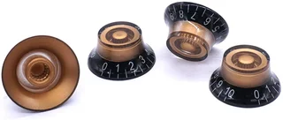 Black &amp; Gold Guitar Top Hat Control Knob for Les Paul style Guitar