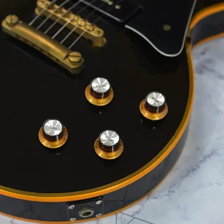 Set of Four Brown Top Hat Gibson style knobs – 2 Volume, 2 Tone