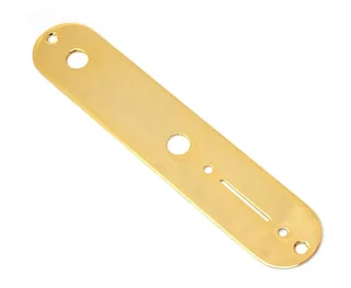 Gold Control plate replacement for telecaster guitar 32mm wide (9mm Pot holes)