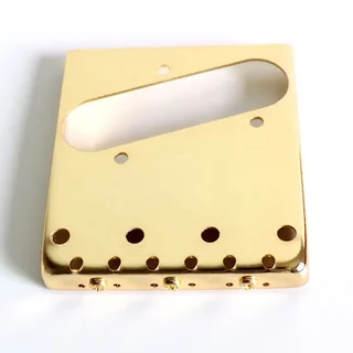 Gold Vintage Ashtray Style Telecaster Guitar Bridge with 3 Brass Saddles