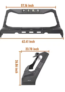 JL/JT AL Windshield Frame Cover Roof Sun Visor Cowl Body Armor