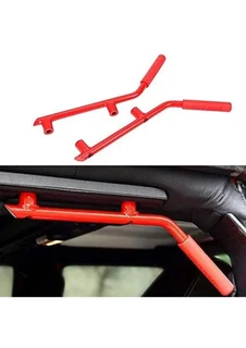 JK Wild Boar Rear Grab Handles -Steel red