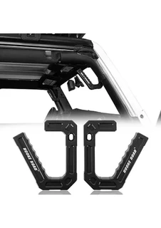 JK CNC Aluminum Armor A-pillar Grab Handle - Black (Pack of 2)